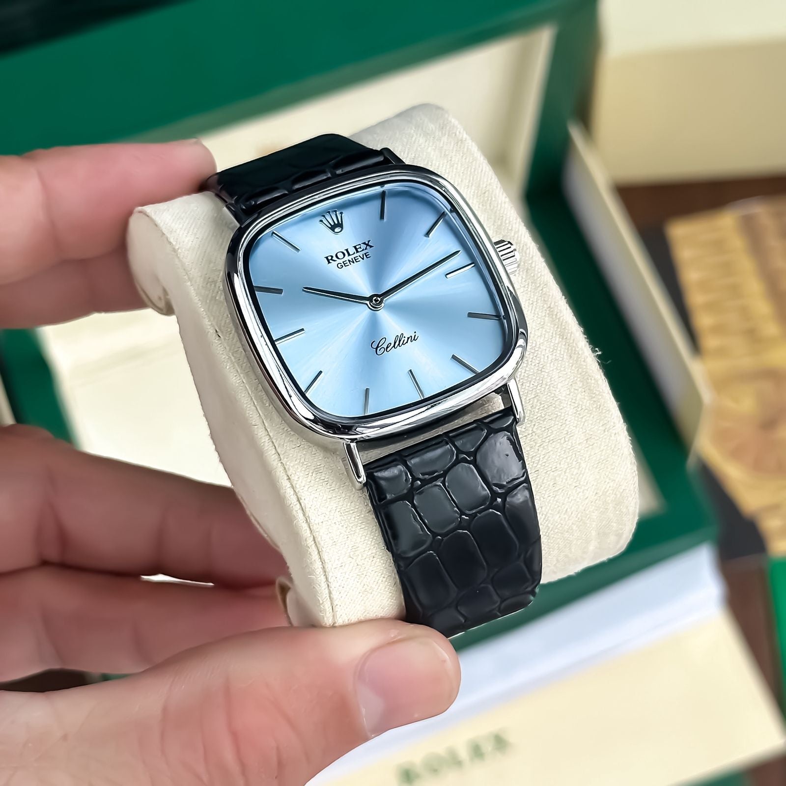 ROLEX CELLINI WITH LEATHER BELT