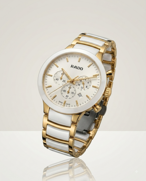 RADO CENTRIX CHRONOGRAPH WHITE-GOLD