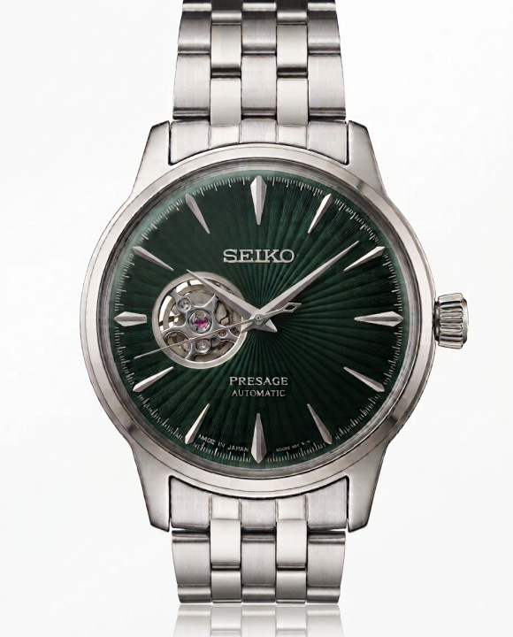 SEIKO PRESAGE SILVER GREEN DAIL