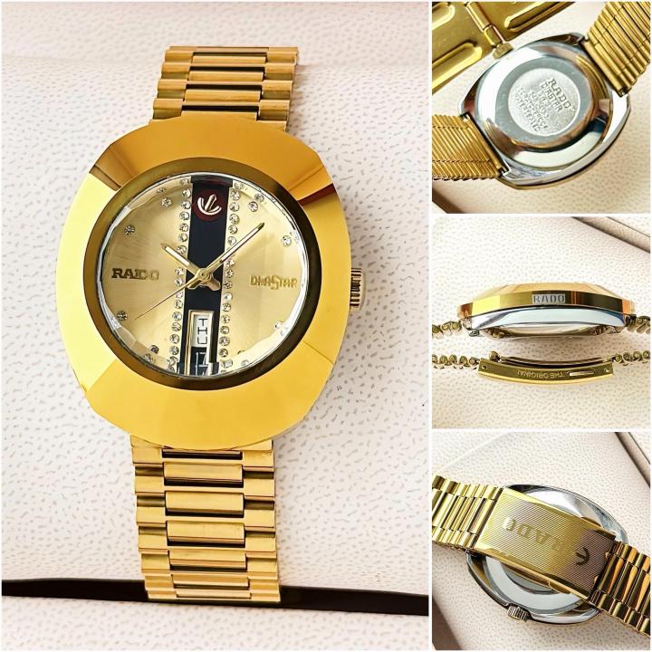 RADO DIASTAR GOLD DAY DATE AUTOMATIC ONE STRAP